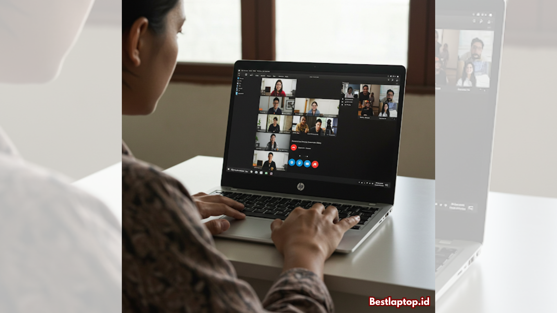 Laptop HP dengan webcam HD​