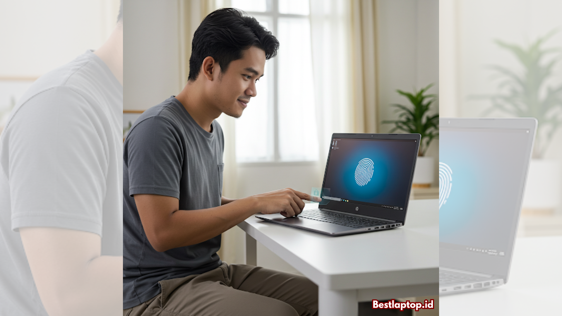 Laptop HP dengan fingerprint